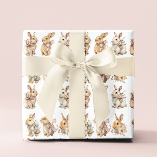Festive Easter Bunnies | Easter Wrapping Paper Geschenkpapier