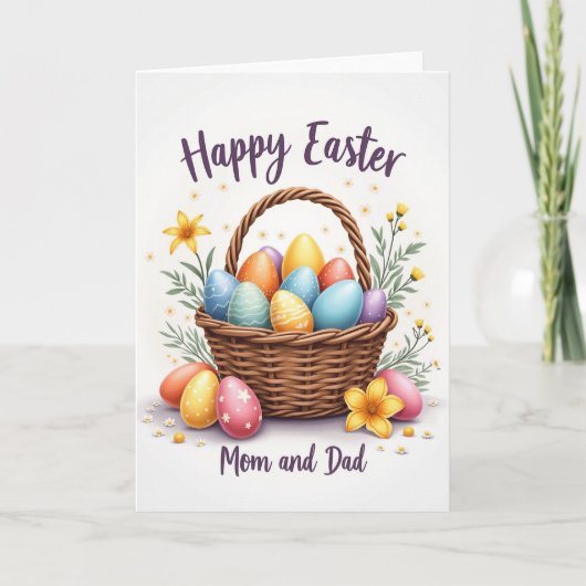 Festive Easter Wishes Card Karte (Vorderseite)