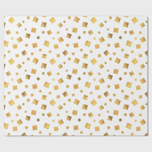Festive Elegant Gold Confetti Geschenk Geschenkpapier (Flach)