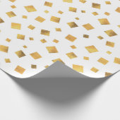 Festive Elegant Gold Confetti Geschenk Geschenkpapier (Ecke)