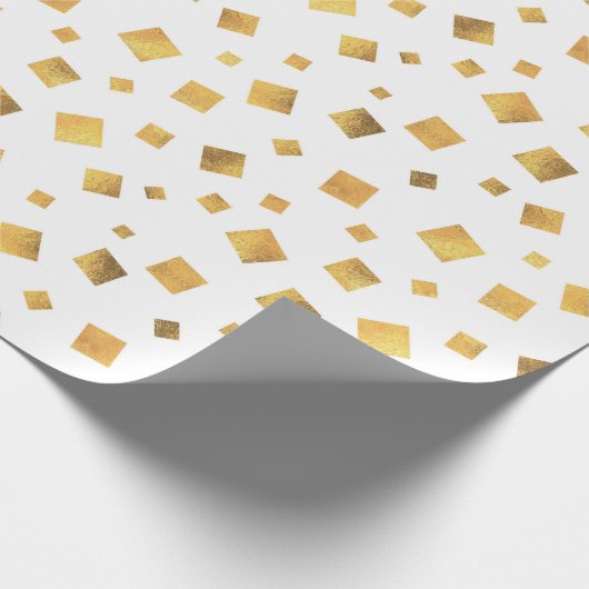 Festive Elegant Gold Confetti Geschenk Geschenkpapier (Ecke)