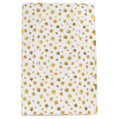 Festive Elegant Gold Confetti Geschenk Mittlere Geschenktüte (Vorderseite)