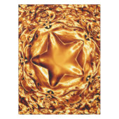 Festive Eleganza Brown Gold Copper Weihnachts-Star Tischdecke (Vorderseite)