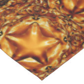 Festive Eleganza Brown Gold Copper Weihnachtsstars Tischdecke (Schrägansicht)