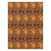 Festive Eleganza Brown Gold Copper Weihnachtsstars Tischdecke (Vorderseite)