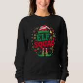 "Festive 'ELF SQUAD' Christmas Fun Holiday Sweatshirt (Vorderseite)