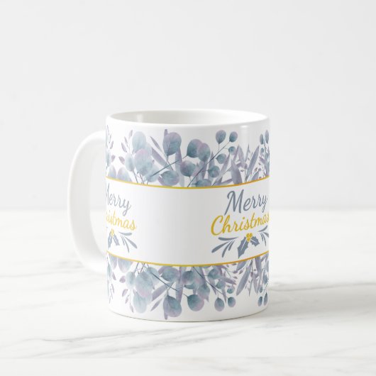 Festive Eucalyptus Kaffeetasse (Vorderseite Links)
