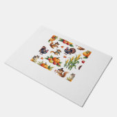 Festive Fall Harvest Watercolor Muster Classic T- Fußmatte (Schrägansicht)