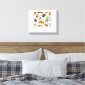 Festive Fall Harvest Watercolor Muster Classic T- Leinwanddruck (Insitu (Schlafzimmer))