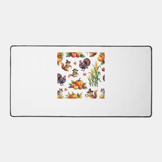 Festive Fall Harvest Watercolor Muster Classic T- Schreibtischunterlage (Vorderseite)