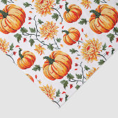 Festive Fall Pumpkins and Chrysanthemums Seidenpapier (Ausschnitt)