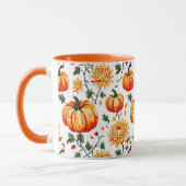 Festive Fall Pumpkins and Chrysanthemums Tasse (Links)