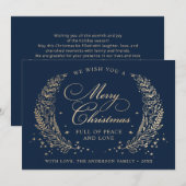 Festive Famil Merry Christmas Wishes Feiertagskarte (Vorne/Hinten)