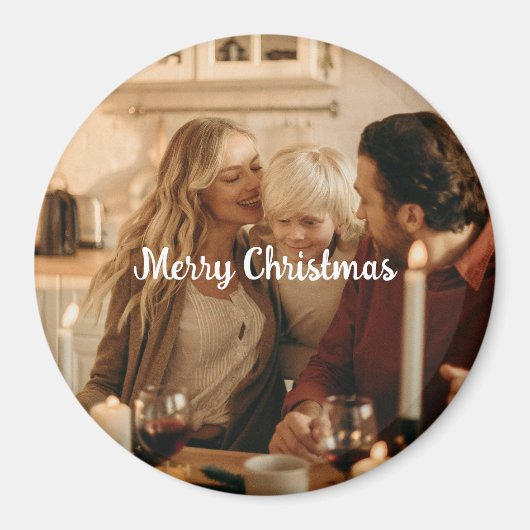 Festive Family Magnet – Photo and Merry Message (Vorne)
