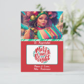 Festive farbenfrohe Weihnachtsgeschenke Einladung (Stehend Vorderseite)