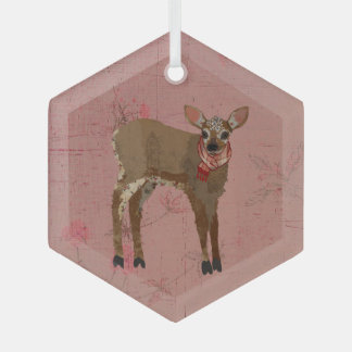 FESTIVE FAWN ORNAMENT AUS GLAS