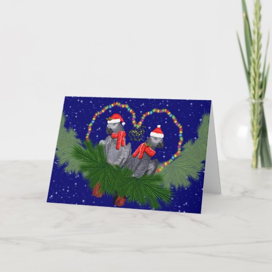 Festive Federbälle Karte (Vorderseite)