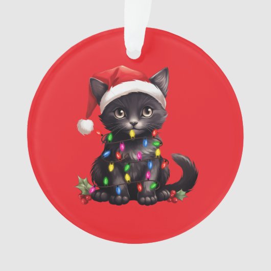 Festive Feline Christmas Ornament (Vorderseite)