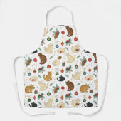 Festive Feline Christmas Pattern Apron Schürze (Vorderseite)
