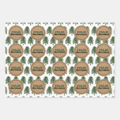 Festive FELIZ NAVIDAD Weihnachtsbaum Geschenkpapier Set (Vorderseite)