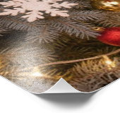 Festive fir trees decorated with garlands  fotodruck (Ecke)