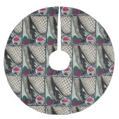 'Festive Fishnets' auf einem Polyester Weihnachtsbaumdecke (Vorderseite)