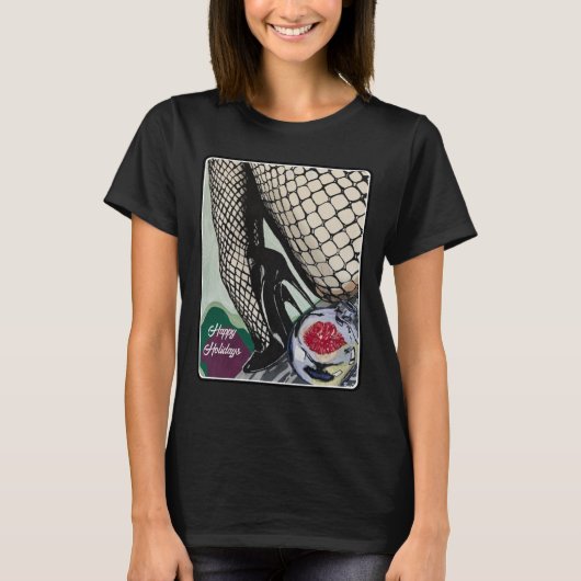 'Festive Fishnets' auf einem T-Shirt (Vorderseite)