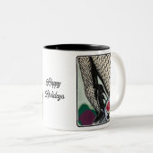 'Festive Fishnets' auf einem Zweifarbige Tasse (VorderseiteRechts)