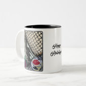 'Festive Fishnets' auf einem Zweifarbige Tasse (Vorderseite Links)