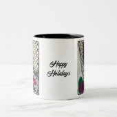 'Festive Fishnets' auf einem Zweifarbige Tasse (Mittel)