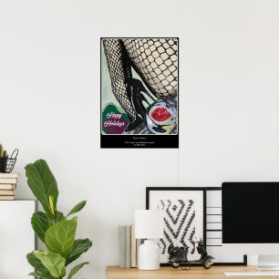 'Festive Fishnets'-Gemälde auf einer Poster