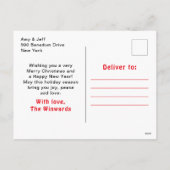 Festive Flamingo Merry Christmas Feiertagspostkarte