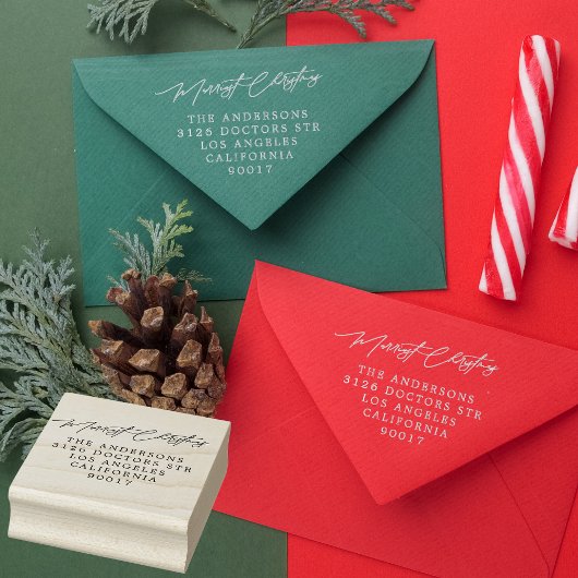 Festive Flora Frohe Weihnachtssilber Tinte Gummistempel