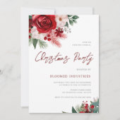 Festive Floral Elegance: A Christmas Soirée Einladung (Vorderseite)