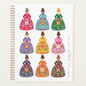 Festive Folk Art Ladies Simple Daily Agenda 2026 Planer (Vorderseite)