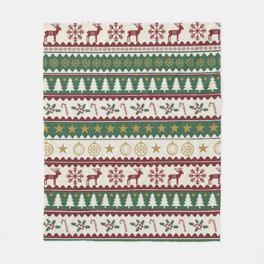 Festive Forest Christmas Throw Fleecedecke (Vorderseite)
