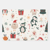 Festive Freunde Geschenkpapier Set (Vorderseite)