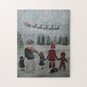 Festive Friends Gemälde von Alfred Fox Puzzle