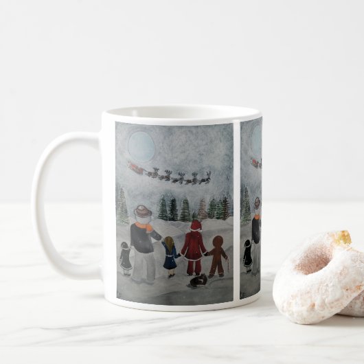 Festive Friends Painting by Alfred Fox Kaffeetasse (Mit Donut)