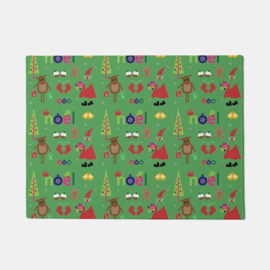 Festive Frohe Weihnachten  Fußmatte (Vorderseite)
