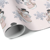 Festive Frolics - Snowman Serenade Wrapping Paper Geschenkpapier (Rolleneckpunkt)