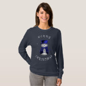 Festive Frosty Cute Snowman Christmas T-Shirt (Vorne ganz)