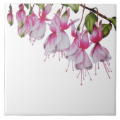 'Festive Fuchsias' auf der Keramik Tile Fliese (Vorderseite)