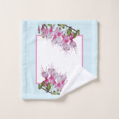 'Festive Fuchsias' auf einem Badetuch-Set Badhandtuch Set (Waschlappen)