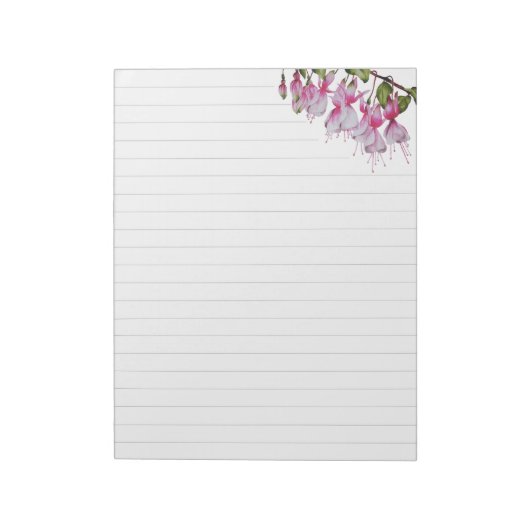 'Festive Fuchsias' auf einem großen Notepad Notizblock (Rotiert)