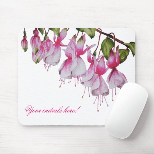'Festive Fuchsias' auf einem Mauspad (Mit Mouse)