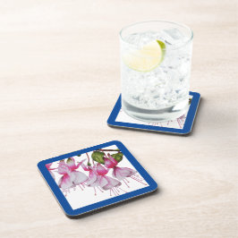 'Festive Fuchsias' auf einem Untersetzer-Set Getränkeuntersetzer