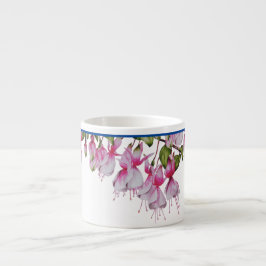 'Festive Fuchsias' auf einer Espresso-Tasse Espressotasse