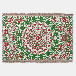 Festive Funky Trippy Groovy Weihnachten Kaleidosko Decke