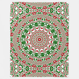 Festive Funky Trippy Groovy Weihnachten Kaleidosko Fleecedecke